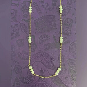 Elegant Real Freshwater Pearl & Gold Tone Station Necklace New